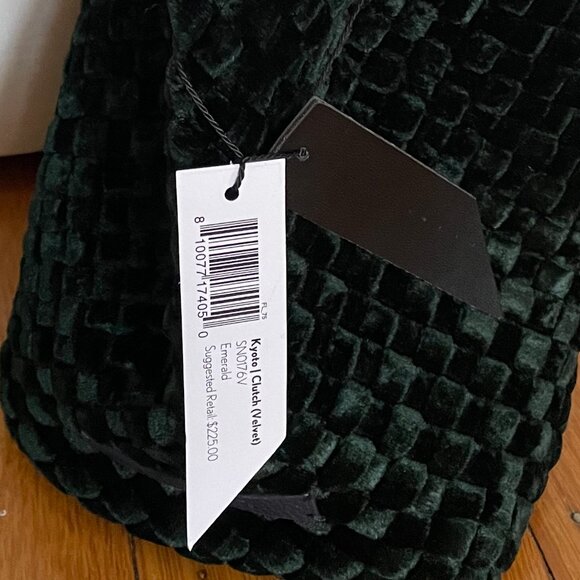 Naghedi, Kyoto Clutch Velvet, Emerald, NWT - Picture 10 of 13